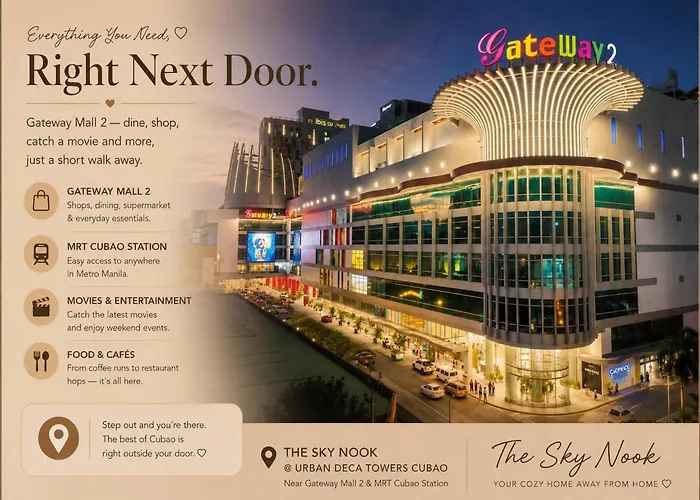 The Sky Nook Cubao Near Gateway Mrt Apartment